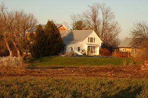Area that was heavy brush, old wire fencing and low quality trees near a home in the urban/wildand interface.