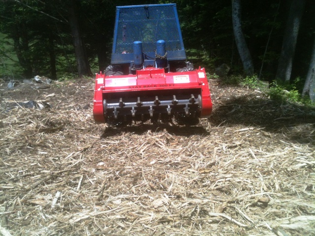 shredded brush pile